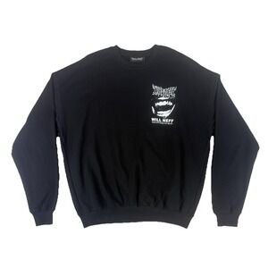 Will Neff Too‎ Stupid To Quit Crewneck Mens XL Black Sweatshirt